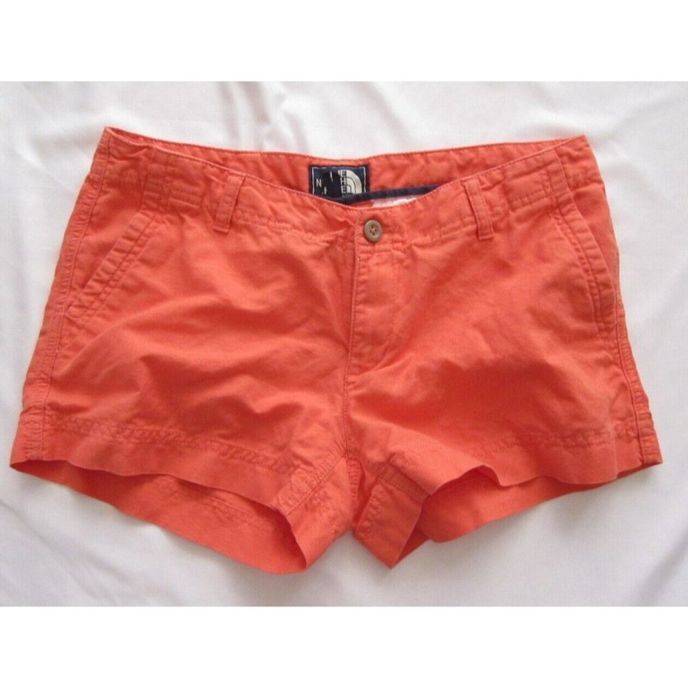 Women's The North Face Orange Linen Blend Shorts Size 6 Regular (WP34)